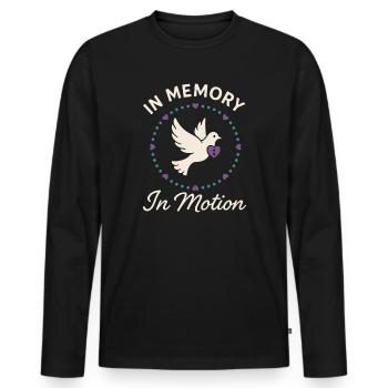 Suicide Loss Remembrance Walk Suicide - Men's Premium Organic Long Sleeve Shirt - black - Front - Nico (187cm)