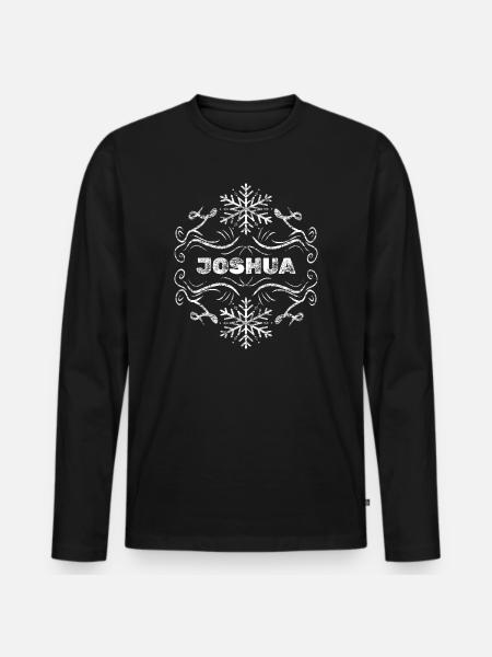 Winter Joshua - Men's Premium Organic Long Sleeve Shirt - black