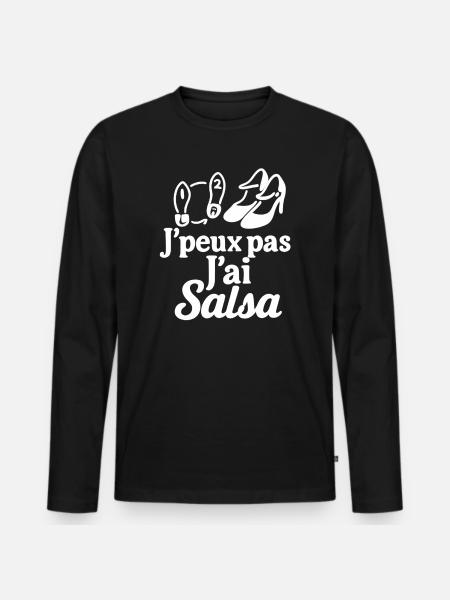 J’peux pas j’ai Salsa - T-shirt manches longues Premium bio Homme - noir
