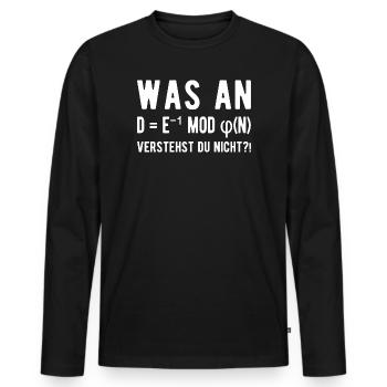 Computer Scientist Computer Science Student Programmer - Men's Premium Organic Long Sleeve Shirt - black - Front - Nico (187cm)