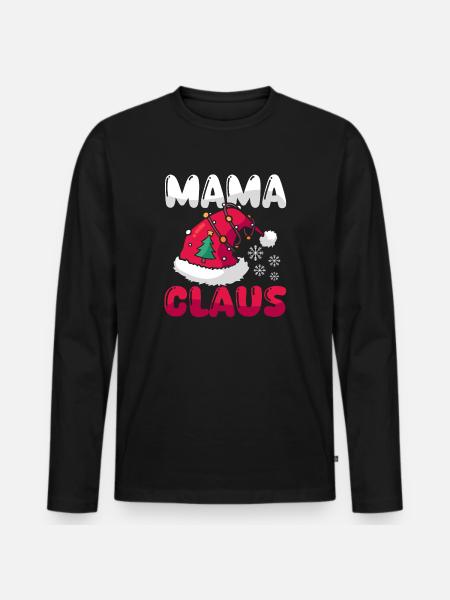 Noël Maman Noël - T-shirt manches longues Premium bio Homme - noir