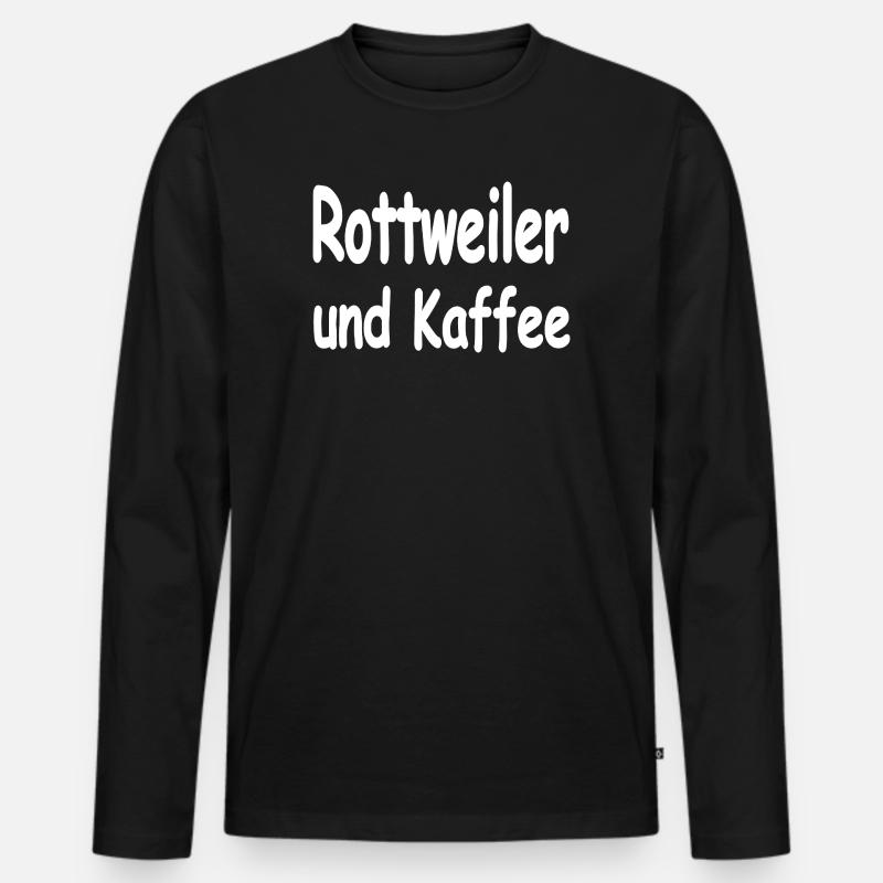 Rottweiler - Männer Premium Bio Langarmshirt - Schwarz