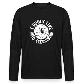 Gym Junkies I Donut Like Exercise Calisthenics - Männer Premium Bio Langarmshirt - Schwarz - Vorne - Nico (187cm)