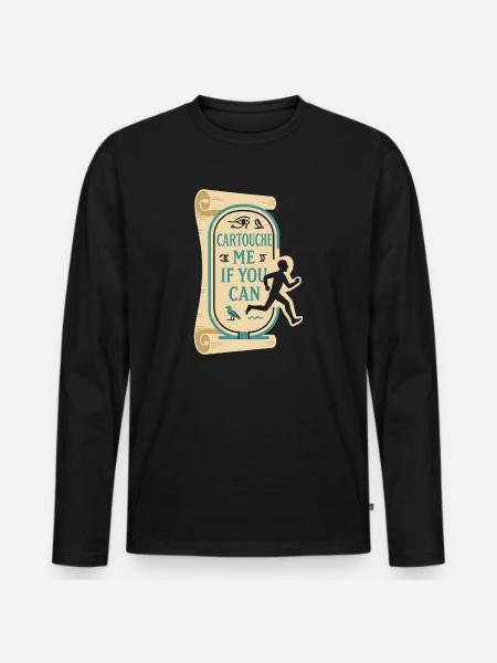 Pharaoh Archaeology in Ancient Egypt - Men's Premium Organic Long Sleeve Shirt - black