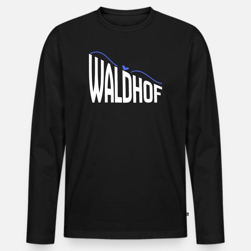 Waldhof - Männer Premium Bio Langarmshirt - Schwarz
