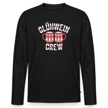 Mulled Wine Crew Merry Christmas Market - Men's Premium Organic Long Sleeve Shirt - black - Front - Nico (187cm)