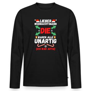 Archery Archery Archery - Men's Premium Organic Long Sleeve Shirt - black - Front - Nico (187cm)