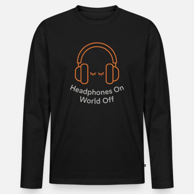 Introvertiertes Training, Ruhiges - Männer Premium Bio Langarmshirt - Schwarz