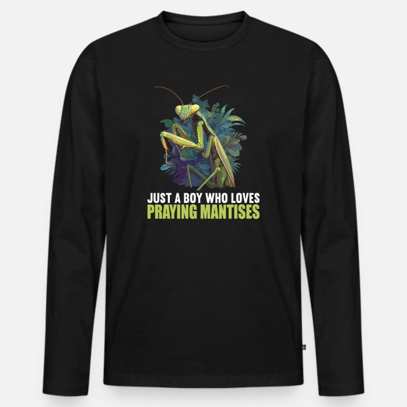 Gottesanbeterinnen Gottesanbeterin - Männer Premium Bio Langarmshirt - Schwarz