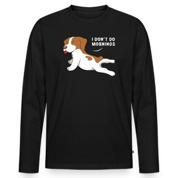 Late risers Monday morning morning grouches - Men's Premium Organic Long Sleeve Shirt - black - Front - Nico (187cm)