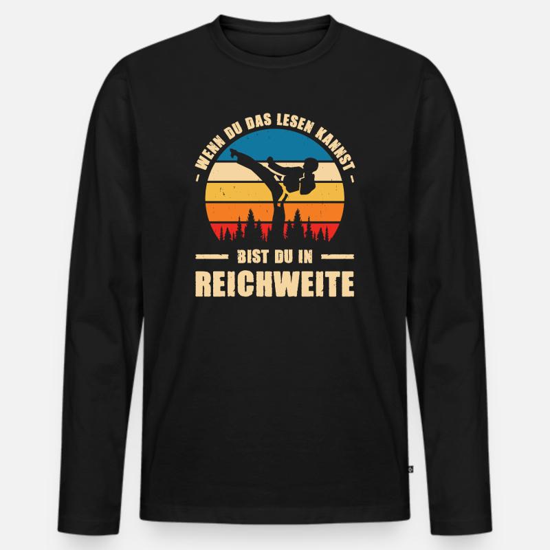 Karate Training Geschenke Karatetraining - Männer Premium Bio Langarmshirt - Schwarz