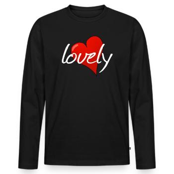 Charmant - T-shirt manches longues Premium bio Homme - noir - Devant - Nico (187cm)