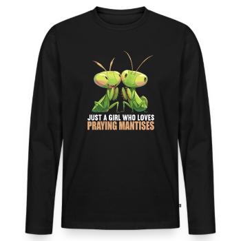 Praying mantises Praying mantis - Men's Premium Organic Long Sleeve Shirt - black - Front - Nico (187cm)