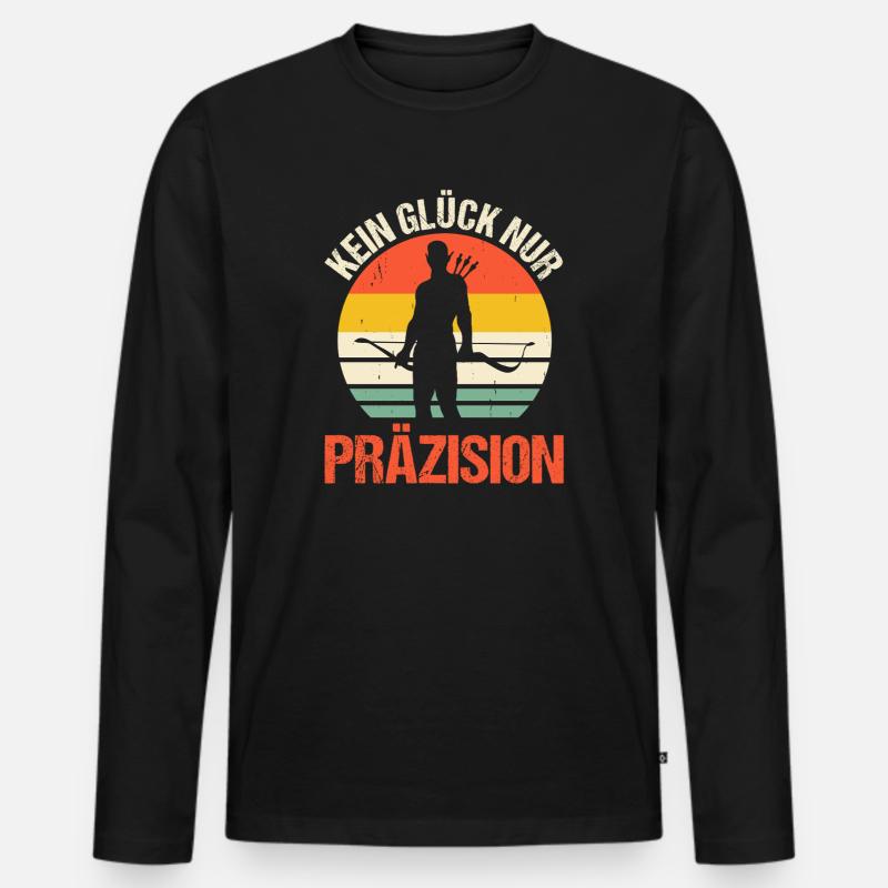 Bogenschütze Bogensport Bogenschießen - Männer Premium Bio Langarmshirt - Schwarz