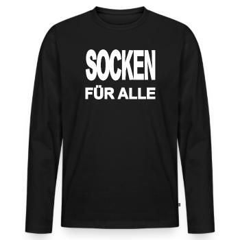 Socks - Men's Premium Organic Long Sleeve Shirt - black - Front - Nico (187cm)