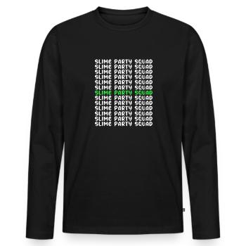 Slime Slime Slimy - T-shirt manches longues Premium bio Homme - noir - Devant - Nico (187cm)