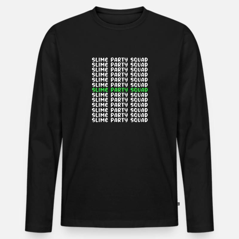 Slime Schleim Schleimig - Männer Premium Bio Langarmshirt - Schwarz