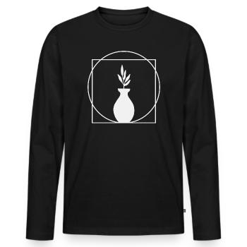 Garden & Plant Lovers Gifts - Men's Premium Organic Long Sleeve Shirt - black - Front - Nico (187cm)