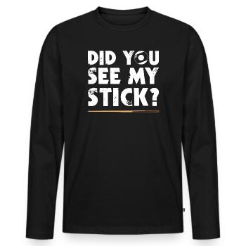 Did you see funny billiards billiards player - Men's Premium Organic Long Sleeve Shirt - black - Front - Nico (187cm)