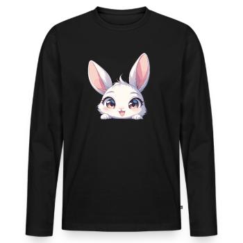 Bunny Bunny - Men's Premium Organic Long Sleeve Shirt - black - Front - Nico (187cm)