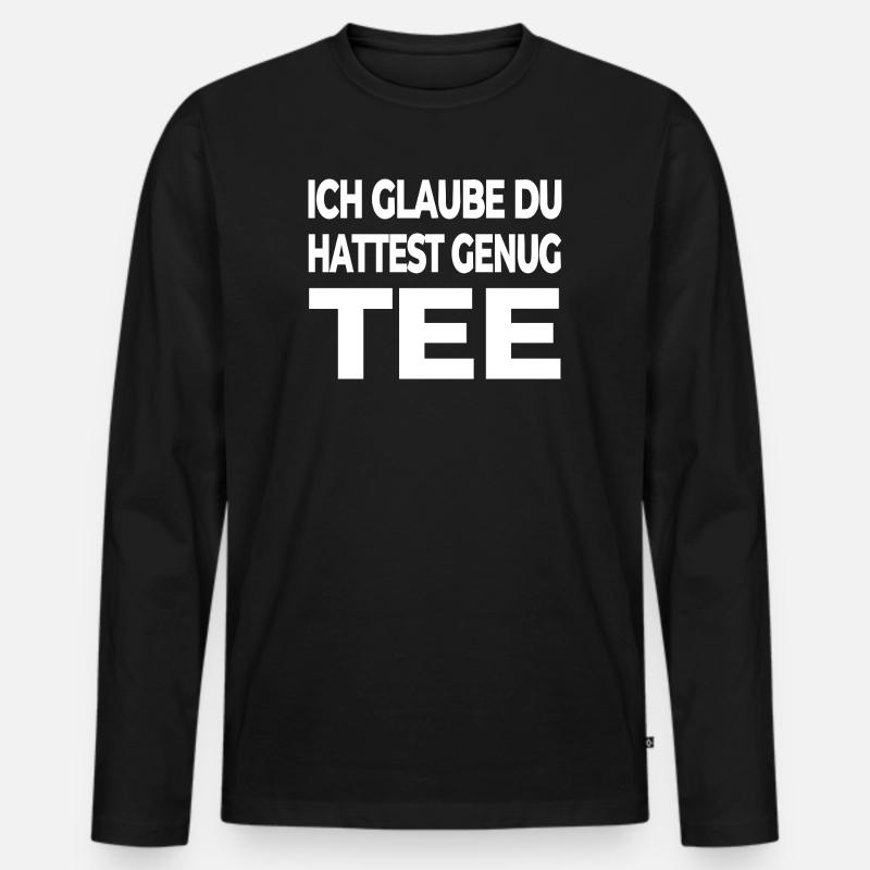 Tee - Männer Premium Bio Langarmshirt - Schwarz