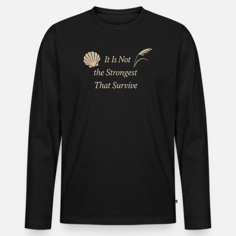 Charles Darwin Geschenk Natürliche - Männer Premium Bio Langarmshirt - Schwarz