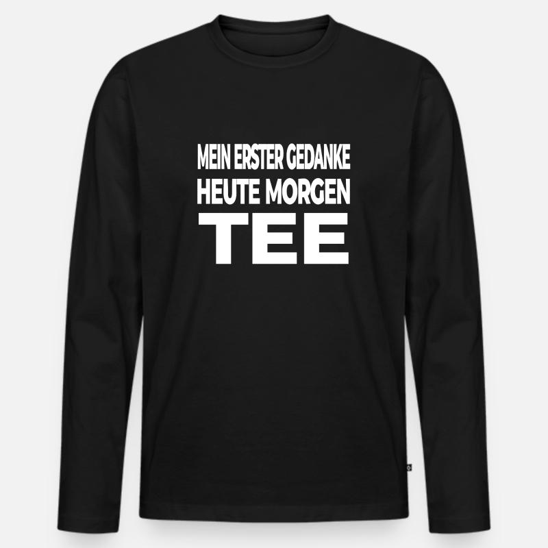 Tee - Männer Premium Bio Langarmshirt - Schwarz