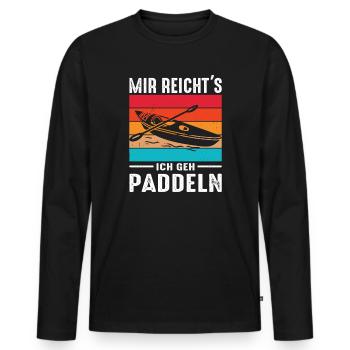 Kayakiste offre des tenues de kayak pour les sports nautiques - T-shirt manches longues Premium bio Homme - noir - Devant - Nico (187cm)