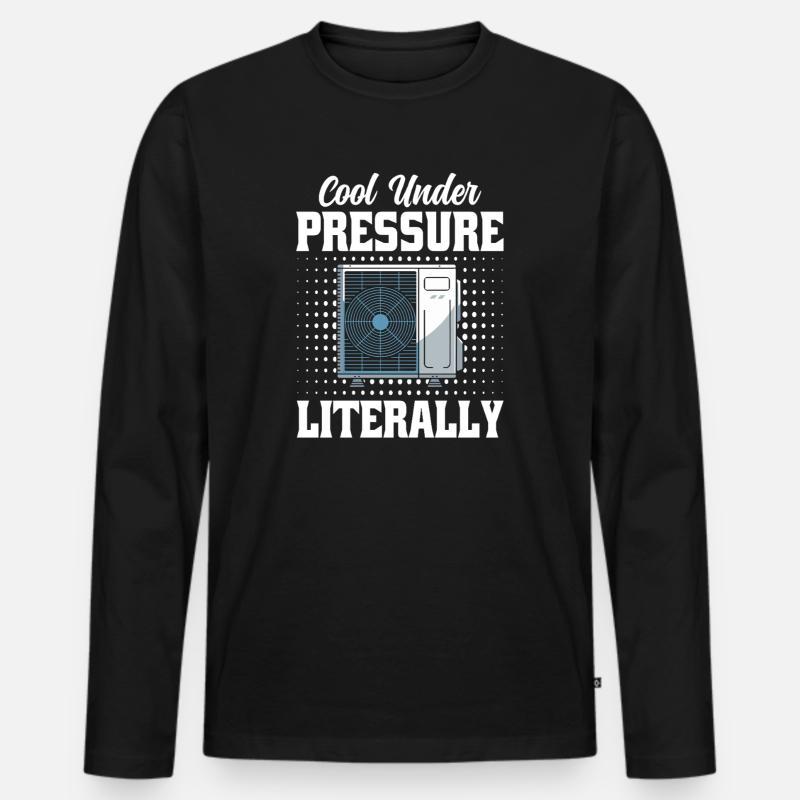 HVAC Techniker Spruch - Lüftung Profis Männer - Männer Premium Bio Langarmshirt - Schwarz