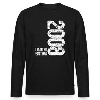18th Birthday Boy Girl 18 Years 2008 Gift - Men's Premium Organic Long Sleeve Shirt - black - Front - Nico (187cm)