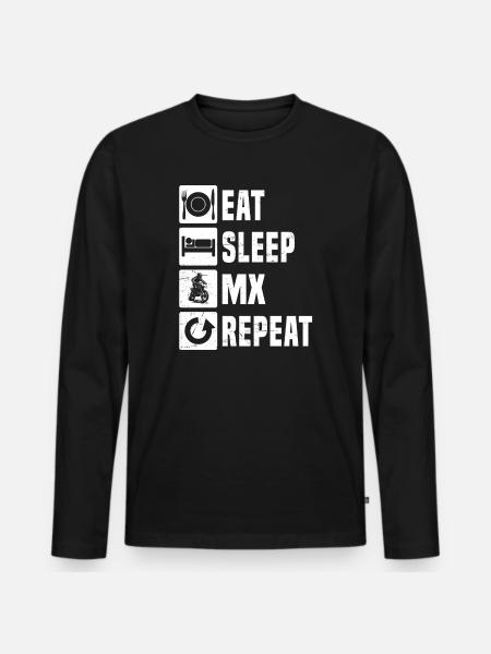 Conception motocross Power Motocross - T-shirt manches longues Premium bio Homme - noir