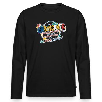 Marseille Slang Art - Emboucaner Expression Design - T-shirt manches longues Premium bio Homme - noir - Devant - Nico (187cm)
