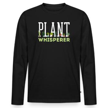 Cadeaux pour les jardins et les amoureux des plantes - T-shirt manches longues Premium bio Homme - noir - Devant - Nico (187cm)