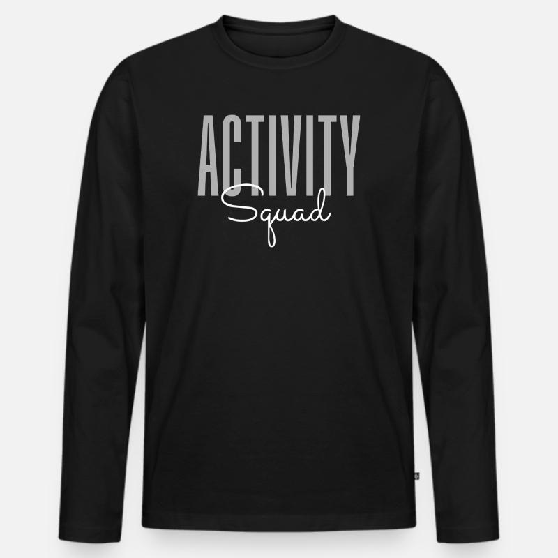 Activity Squad – Fun Group Team Event - Men's Premium Organic Long Sleeve Shirt - black