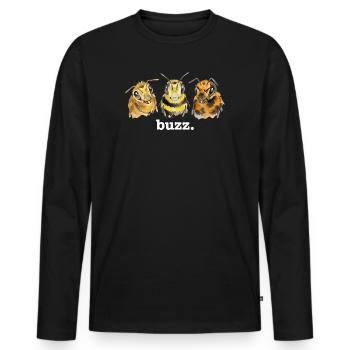 Bourdonnement des abeilles – Bourdonnement drôle pour les amateurs d’abeilles - T-shirt manches longues Premium bio Homme - noir - Devant - Nico (187cm)