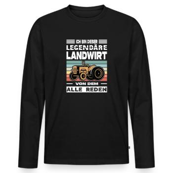 Agriculteur offre des cadeaux agricoles Tracteurs agricoles - T-shirt manches longues Premium bio Homme - noir - Devant - Nico (187cm)