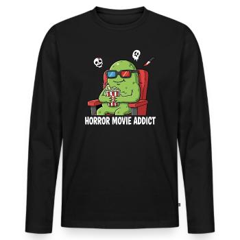 Horror movie lover Alien - Men's Premium Organic Long Sleeve Shirt - black - Front - Nico (187cm)