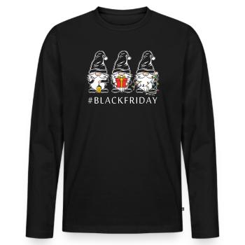 Black Friday shopping spree - Men's Premium Organic Long Sleeve Shirt - black - Front - Nico (187cm)