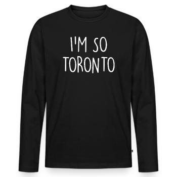 Toronto, Canada, Canada - T-shirt manches longues Premium bio Homme - noir - Devant - Nico (187cm)