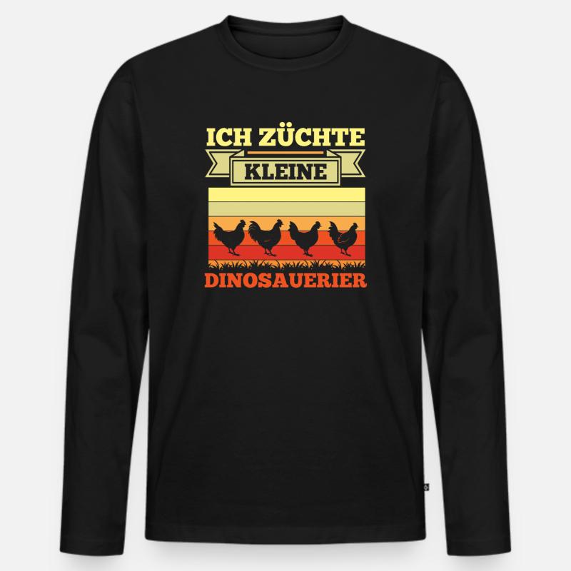 Hühner Hühnerbauer Bauer Landwirt Huhn - Männer Premium Bio Langarmshirt - Schwarz