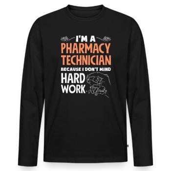 Apotheker Pharmazeutisch-technischer - Männer Premium Bio Langarmshirt - Schwarz - Vorne - Nico (187cm)