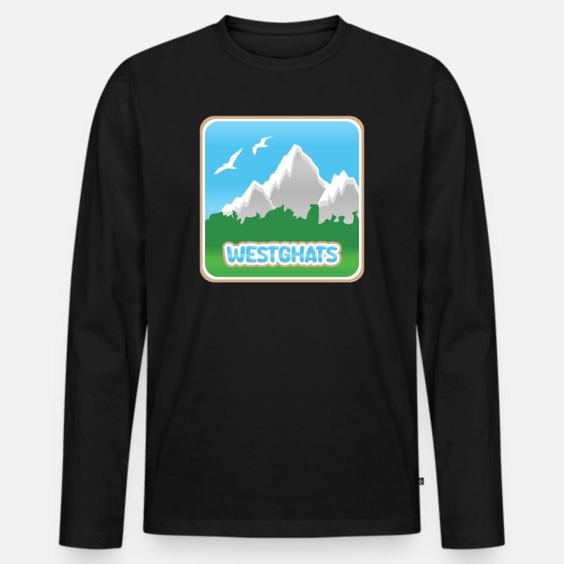 Westghats - Männer Premium Bio Langarmshirt - Schwarz