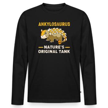 Ankylosaurus - Men's Premium Organic Long Sleeve Shirt - black - Front - Nico (187cm)