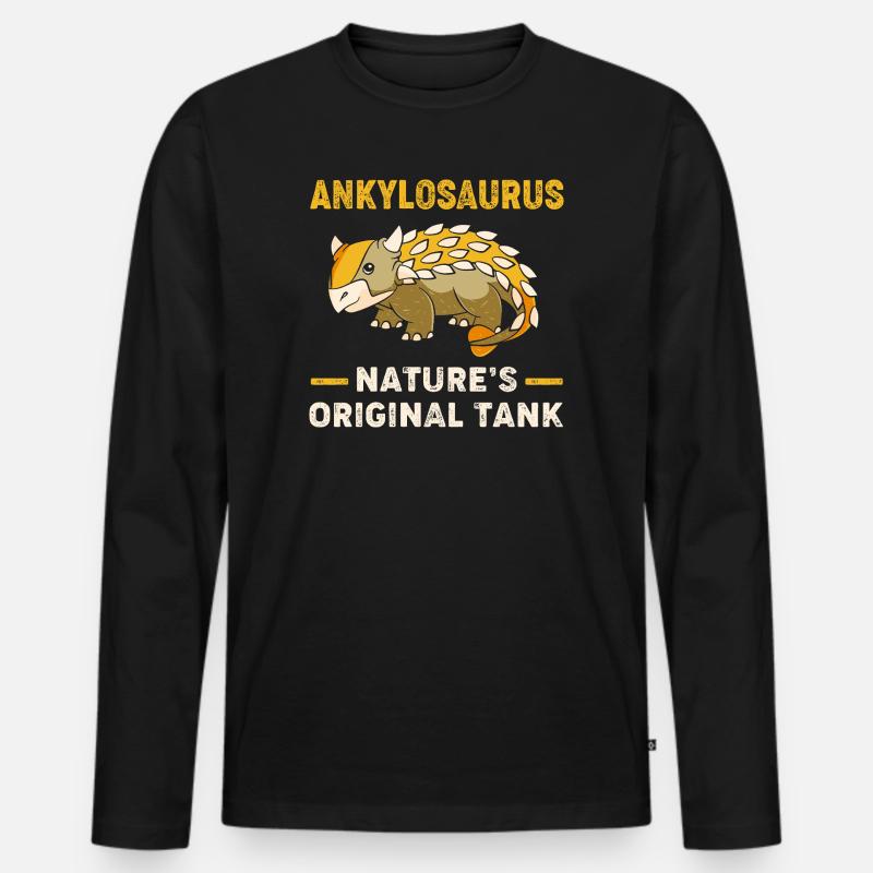 Ankylosaurus - Männer Premium Bio Langarmshirt - Schwarz