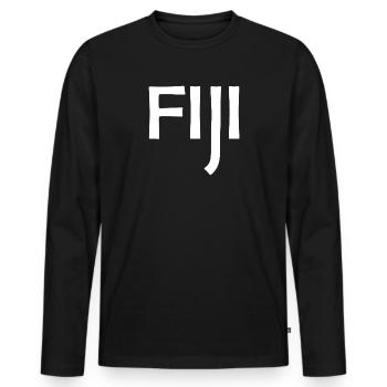 Fidji - Fidji - Îles - Pacifique - Mers du Sud - T-shirt manches longues Premium bio Homme - noir - Devant - Nico (187cm)