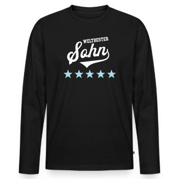 Fils Enfants Fils Préférés Fils Fils Meilleurs Fils - T-shirt manches longues Premium bio Homme - noir - Devant - Nico (187cm)