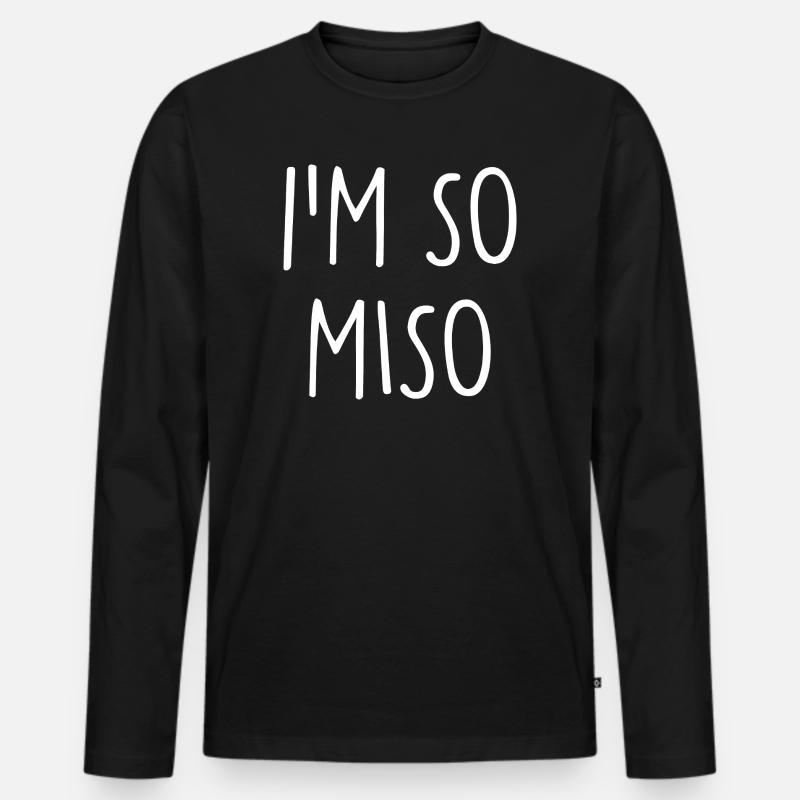 Miso - Männer Premium Bio Langarmshirt - Schwarz