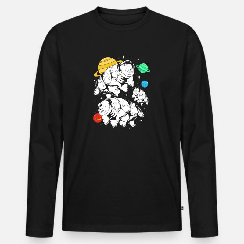 Tardigrade Tardigrades Bärtierchen Wasserbär - Männer Premium Bio Langarmshirt - Schwarz