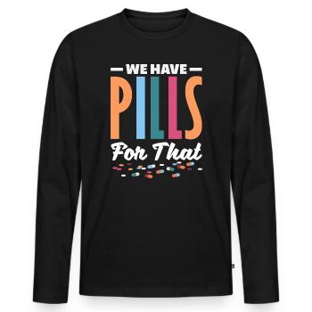 Apotheker Pharmazeutisch-technischer - Männer Premium Bio Langarmshirt - Schwarz - Vorne - Nico (187cm)