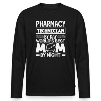 Apotheker Pharmazeutisch-technischer - Männer Premium Bio Langarmshirt - Schwarz - Vorne - Nico (187cm)